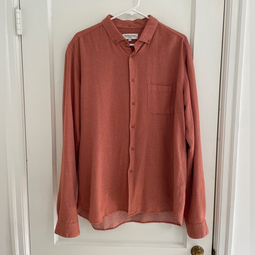 You Must Create London // YMC - Men's Rust Button-Up Shirt